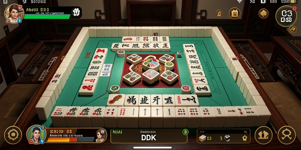 Tangkapan layar DKK menunjukkan gameplay Mahjong yang menarik.