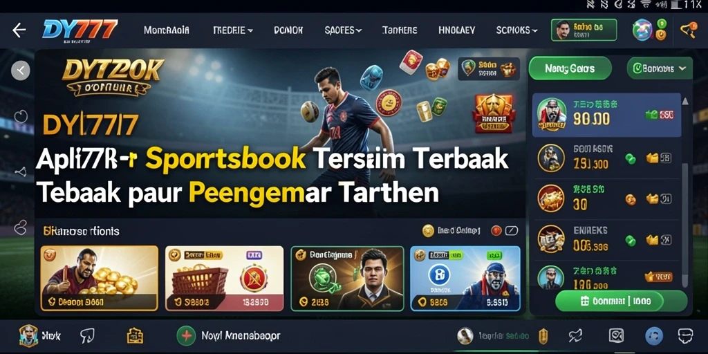 Tampilan antarmuka DY777 saat bermain taruhan olahraga.