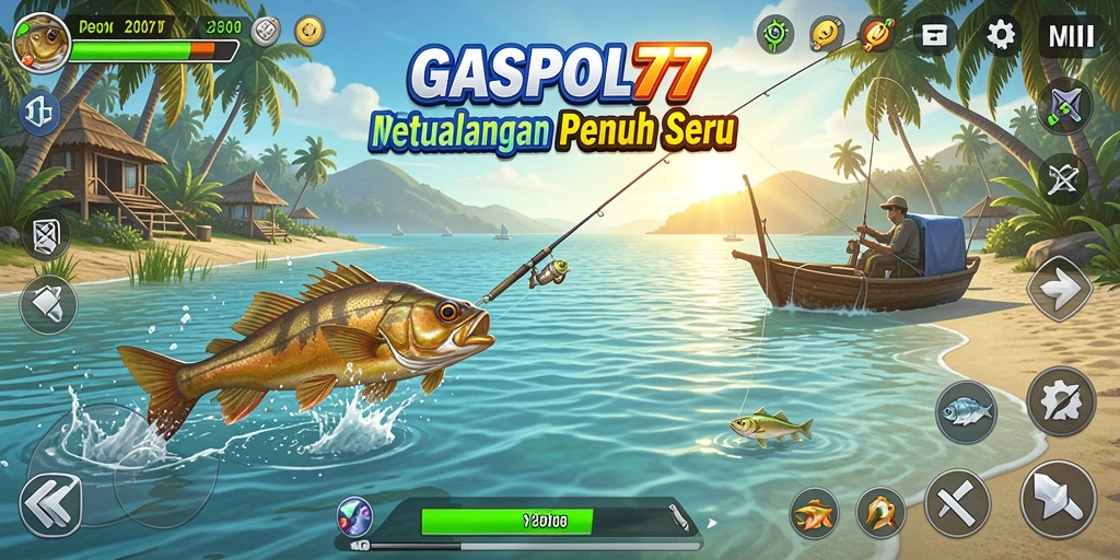 Tampilan gameplay GASPOL77 yang menampilkan pengalaman memancing seru.