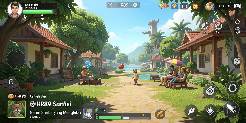 Tangkapan layar utama HR89 menampilkan gameplay yang menarik dan penuh warna.