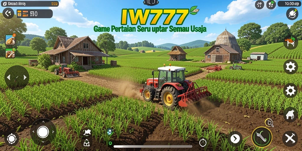 Tampilan gameplay IW777 menunjukkan aktivitas bertani yang menyenangkan.