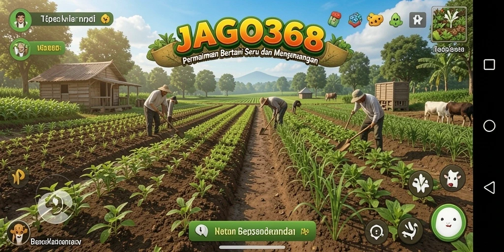 Screenshot JAGO368 menampilkan gameplay seru bertani di ladang.
