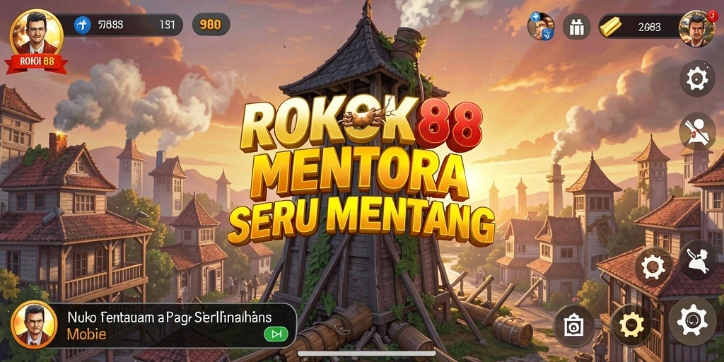 Tampilan gameplay menara pertahanan ROKOK88 yang seru dan interaktif.