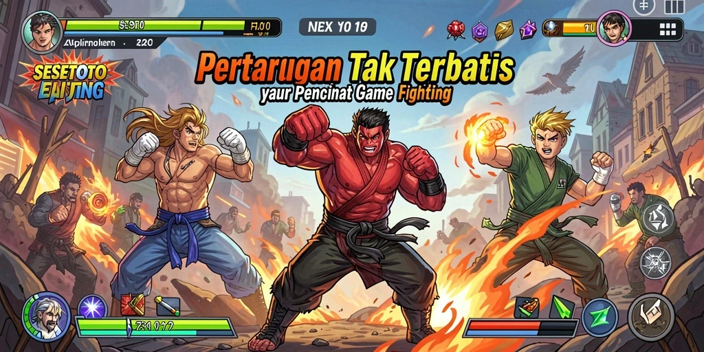 Tampilan aksi pertarungan karakter SESETOTO yang menegangkan.