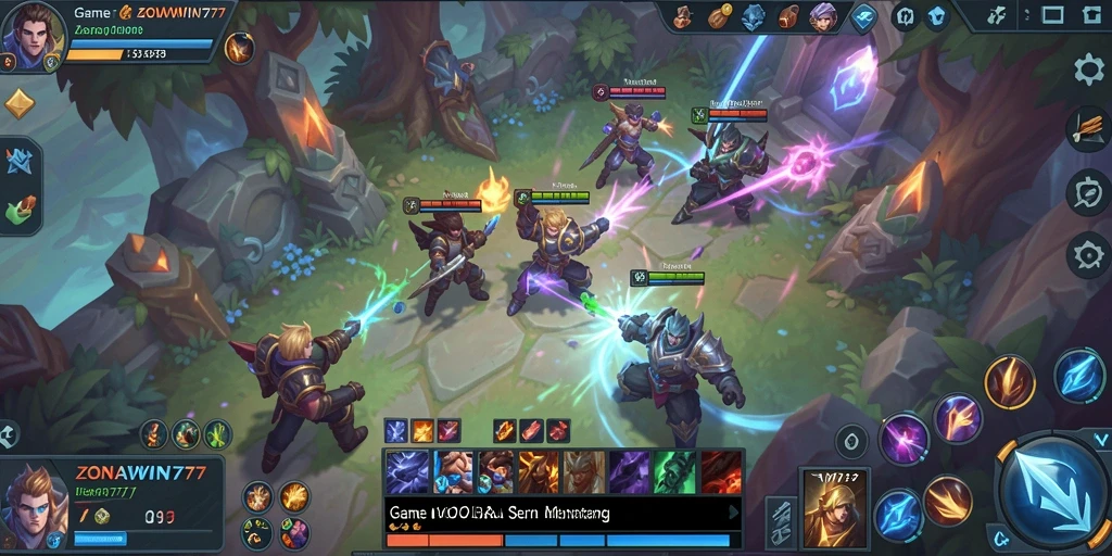 Screenshot menampilkan aksi seru dalam gameplay MOBA.